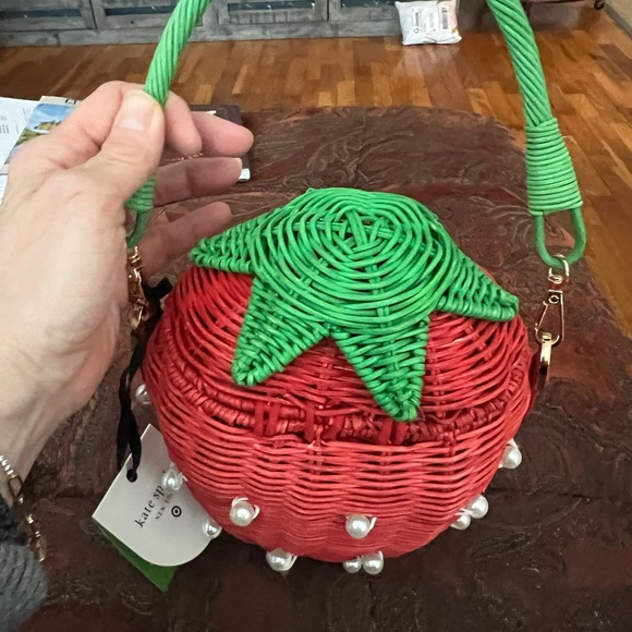 Kate Spade Red and Green Strawberry Mini Bag - Picture 2 of 4